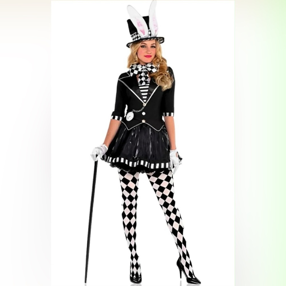 Amscan Dark Mad Hatter NWT Small Petite 2-4